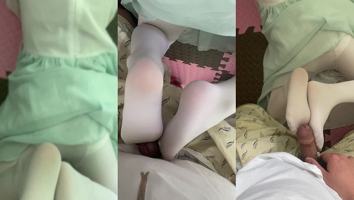 舞蹈白丝萝莉足交005